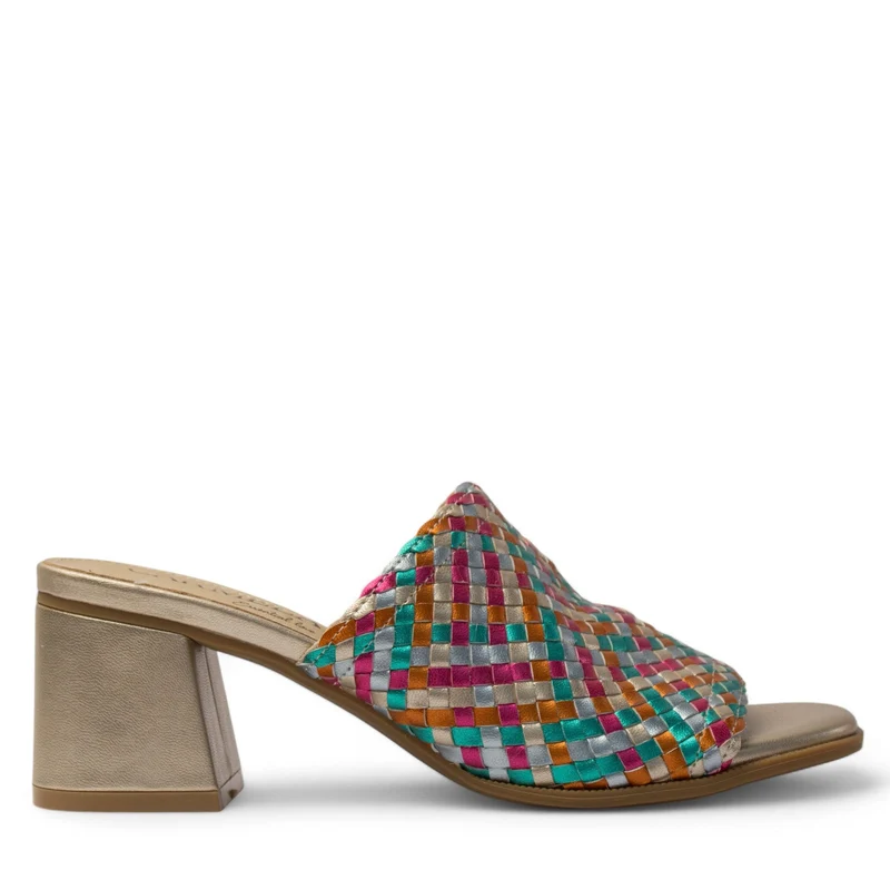 Spanish Women MixColors Leather Wedges #4274