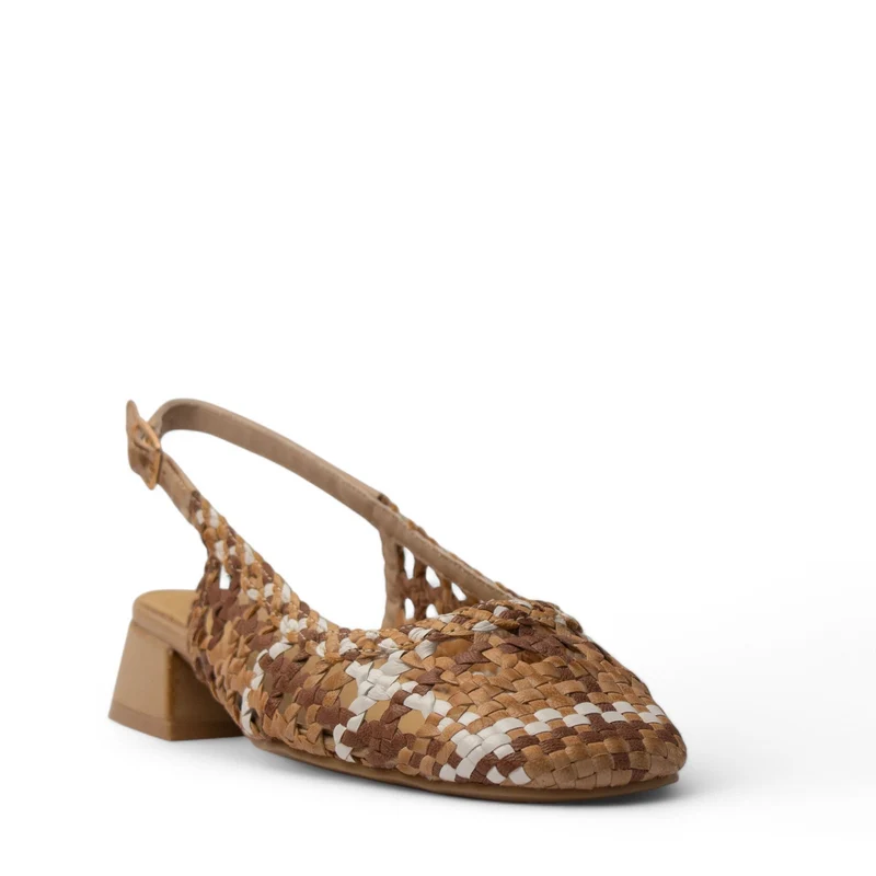 Spanish Women Beige Leather Sandal #4273