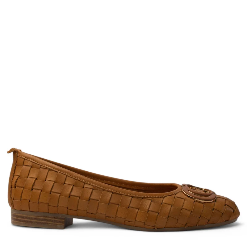 Spanish Women Beige Leather Ballerina #4271