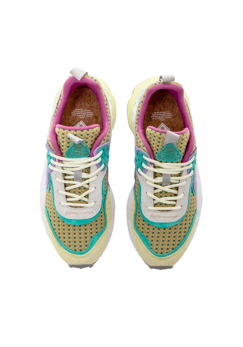 Kotetsu Wmn Suede/Checked Fabric Sage-Li