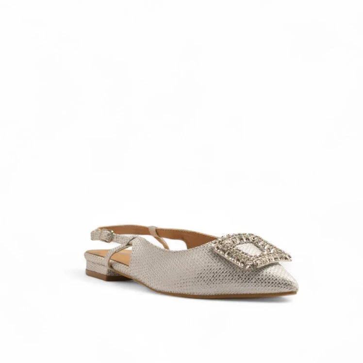 Europeon Union Women Silver Leather Mules #3563