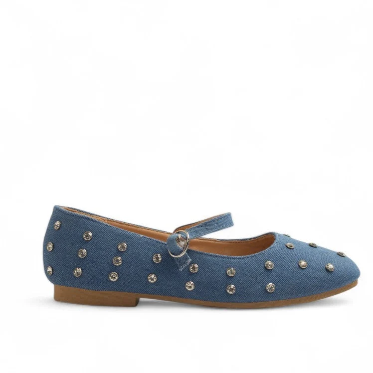 Europeon Union Women Blue Jeans Ballerina #3171