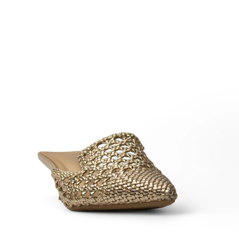 Europeon Union Women Gold Magdool Heels #4229