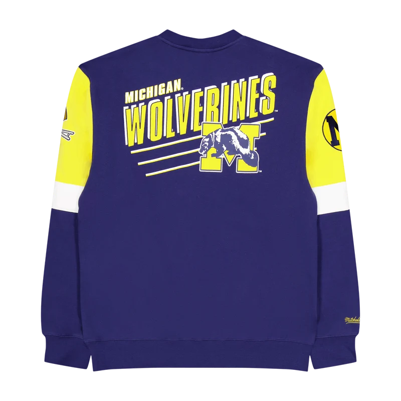 Wolverines All Over Crew 3.0 Navy