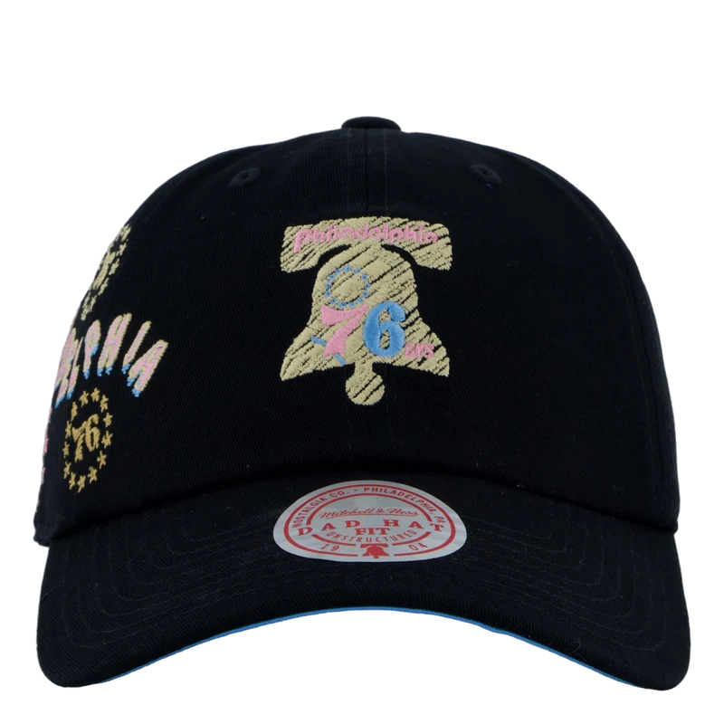 76ers Sidewalk Sketch Strapback HWC