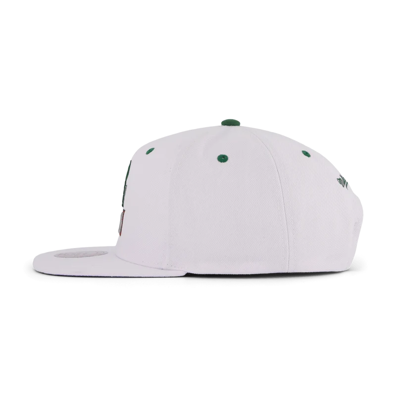 Bucks White Team Color Snapback HWC