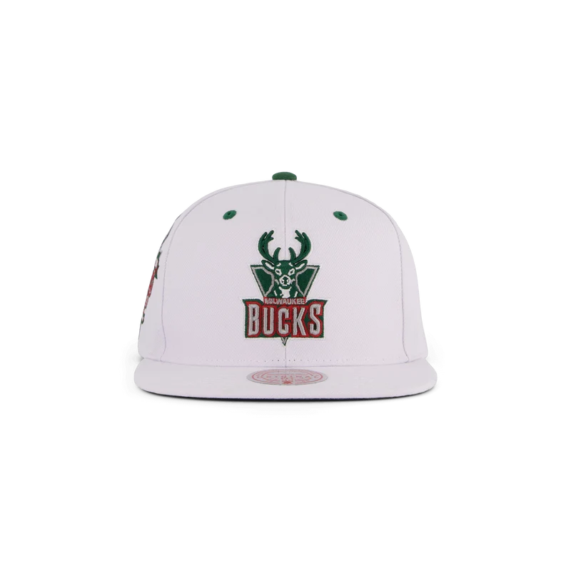 Bucks White Team Color Snapback HWC