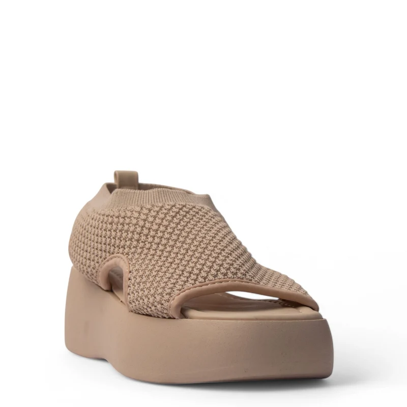 Europeon Union Women Beige Cloth Sandal #4049