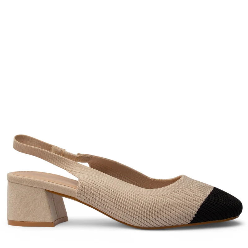 Europeon Union Women Beige Cloth Sandal #3965