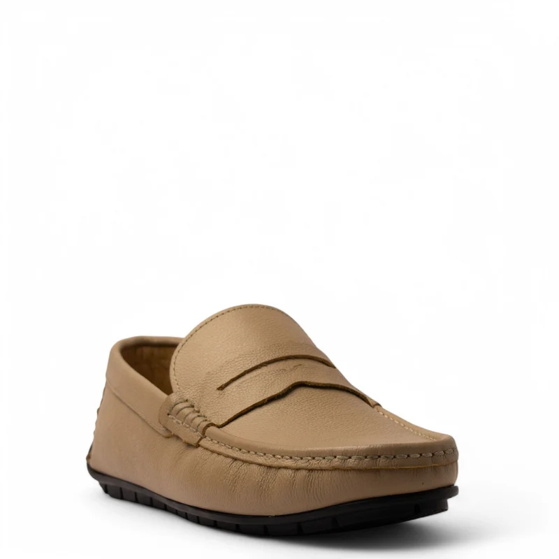 Men Beige Leather Espadrilles #4823