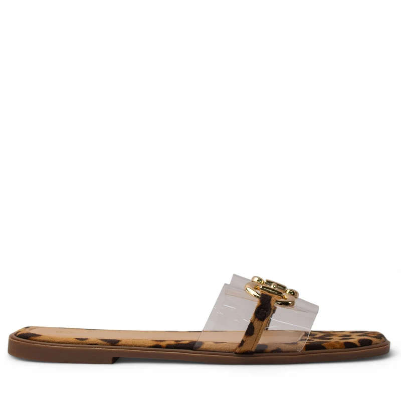 Europeon Union Women Leopard Plastic Slipper #3986
