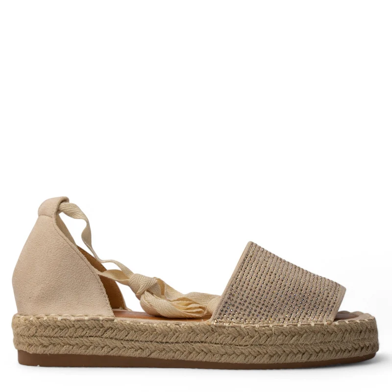 Europeon Union Women Beige Glitter Sandal #4224
