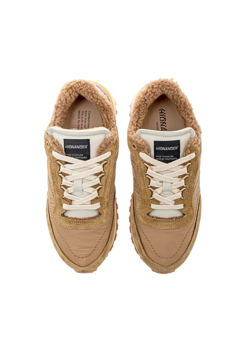 TENKEI POLAR FLEECE W light brown/burgun