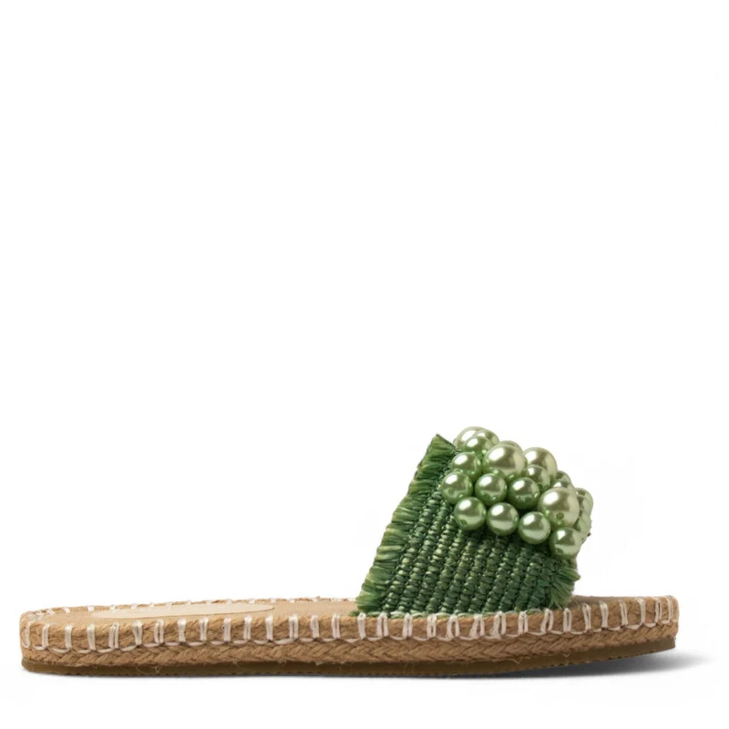 Women Green Khesh Slipper #3734