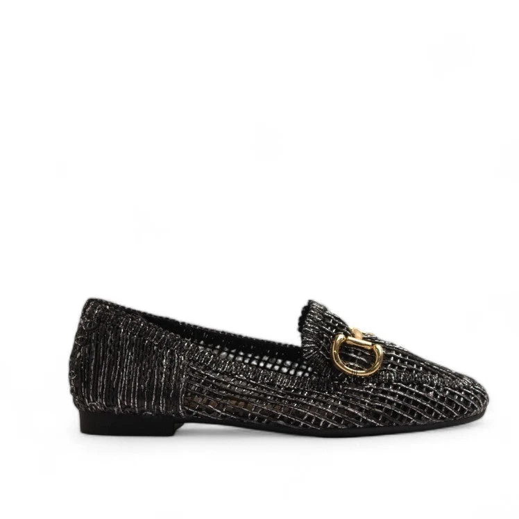 Europeon Union Women Black Wicker Shoes #3570