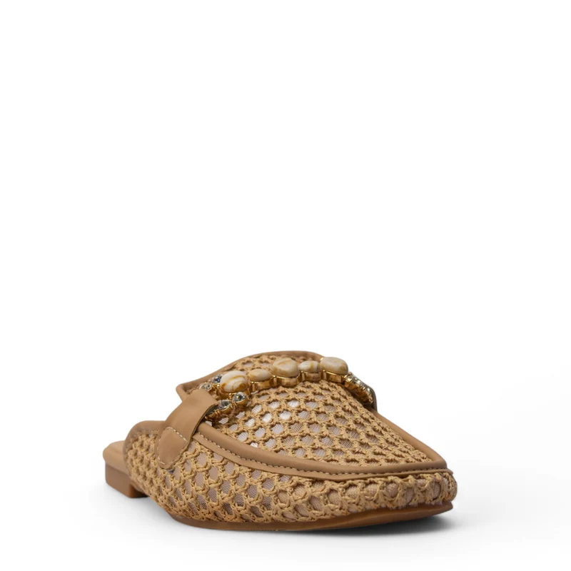 Europeon Union Women Beige Magdool Mules #4005