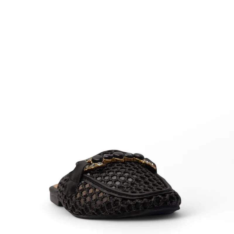 Europeon Union Women Black Magdool Mules #4004