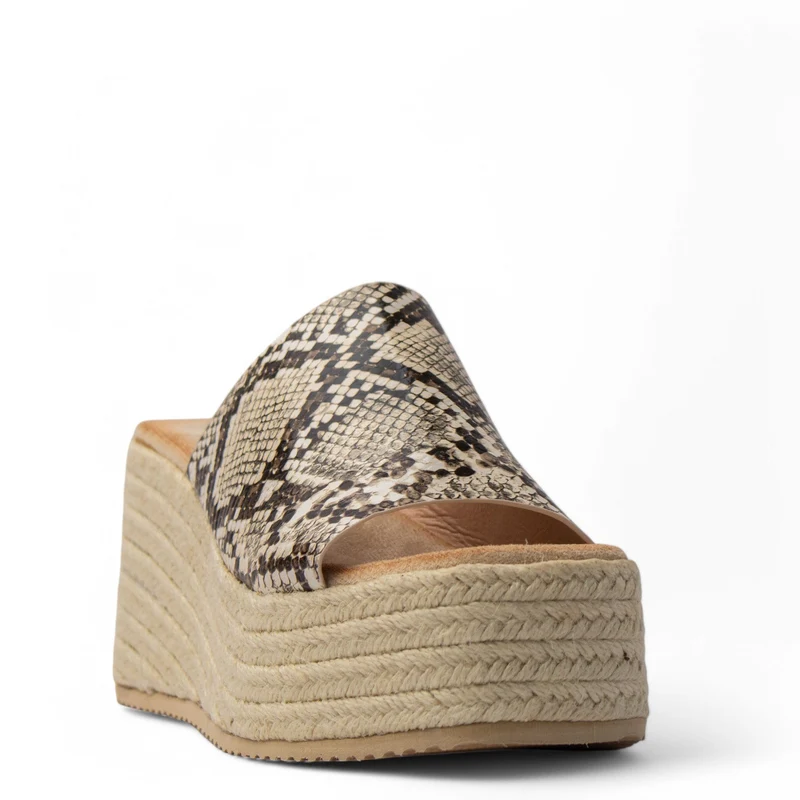 Europeon Union Women Leopard Leather Wedges #3989