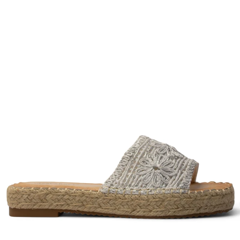 Europeon Union Women White Cloth Slipper #3935