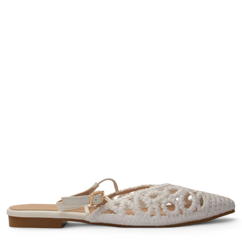 Europeon Union Women White Magdool Mules #3852