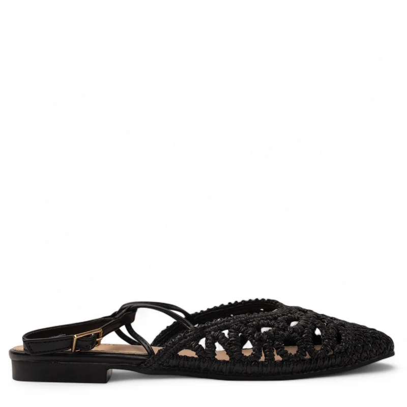 Europeon Union Women Black Magdool Mules #3851