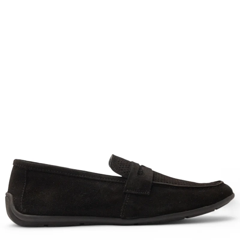 Men Black Chamois Espadrilles #4804