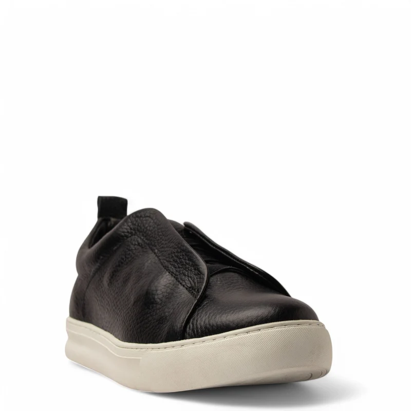 Men Black Leather Espadrilles #4802