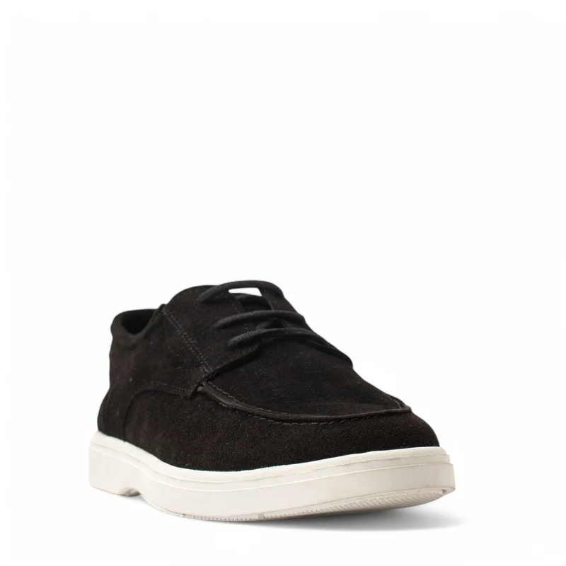 Men Black Chamois Espadrilles #4799