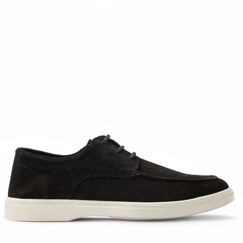 Men Black Chamois Espadrilles #4799