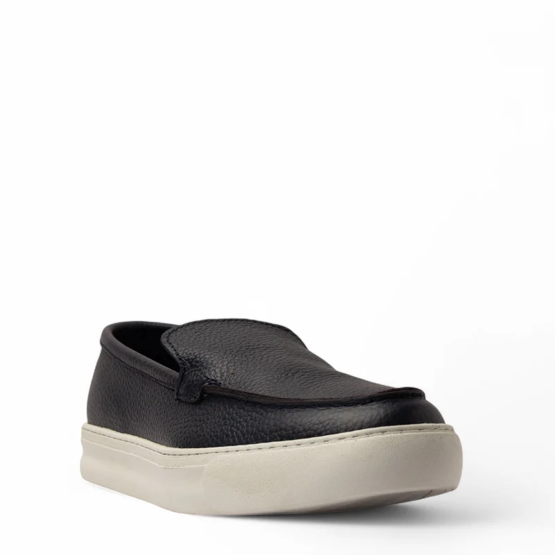 Men Navy Leather Espadrilles #4794