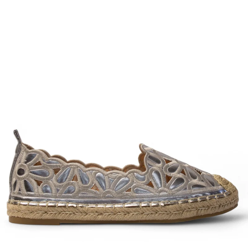 Europeon Union Women Silver Leather Shoe #4180