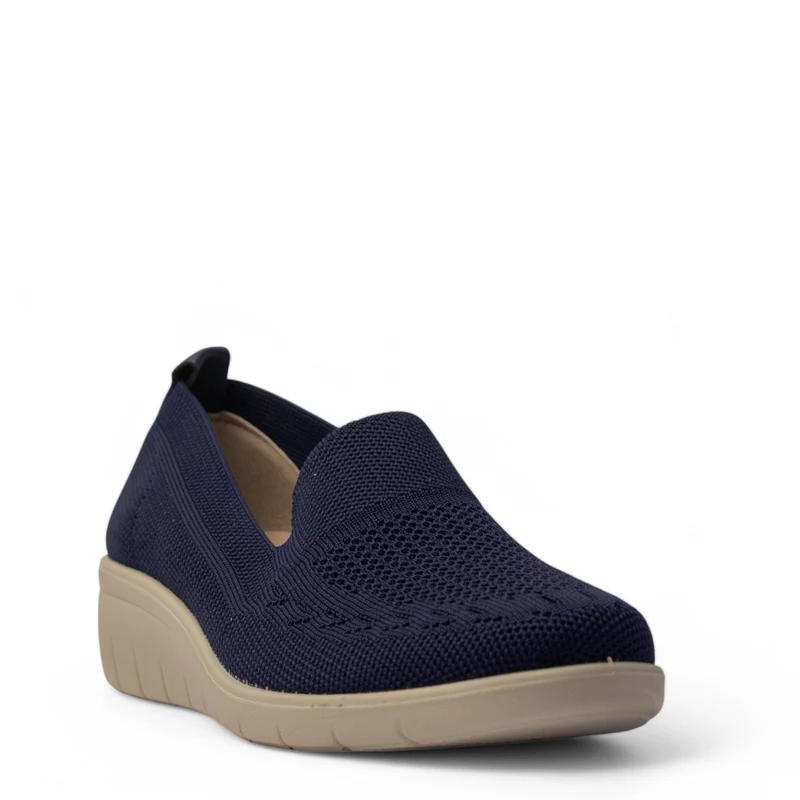 Europeon Union Women Navy Cloth Shoe #4162