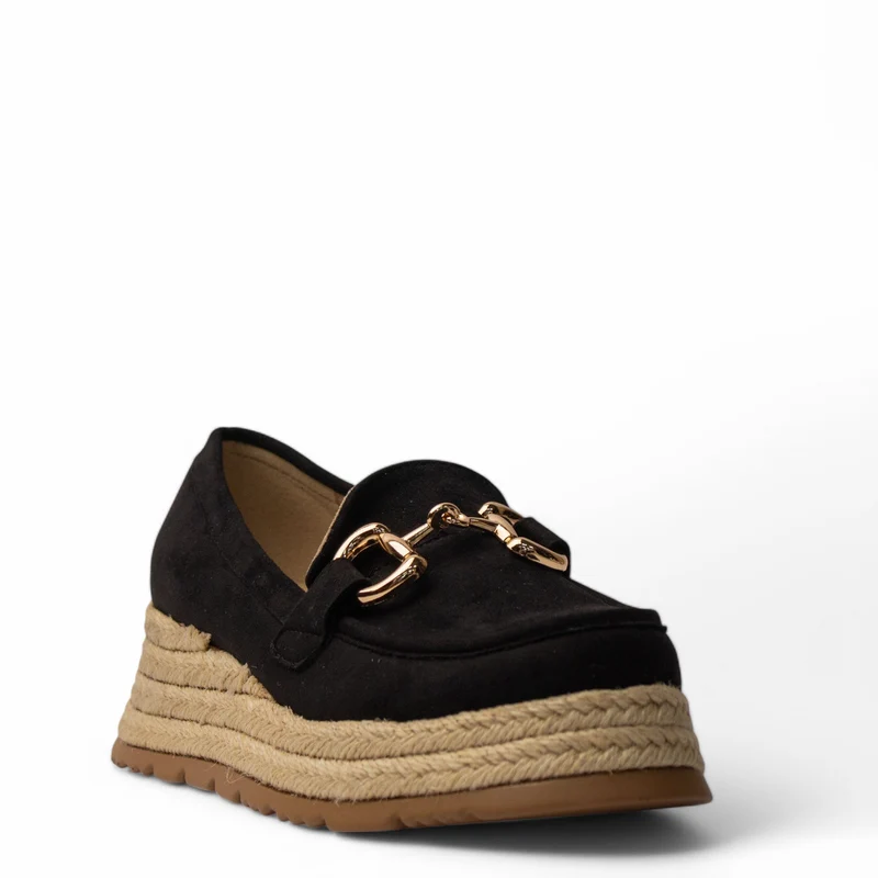 Europeon Union Women Black Chamois Shoe #4159