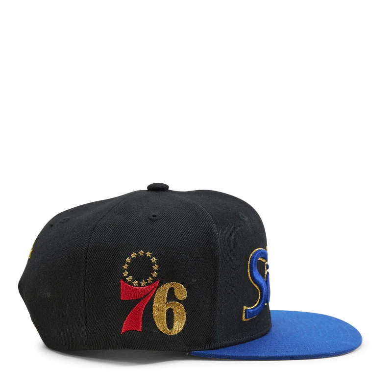 76ers NBA 75th Gold Snapback