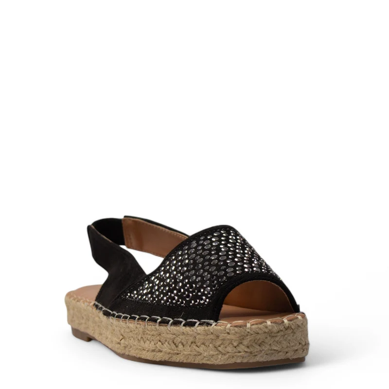Europeon Union Women Black Chamois Sandal #3911