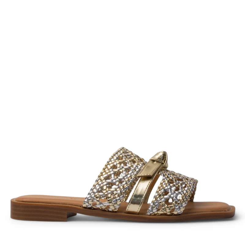 Europeon Union Women Gold Magdool Slipper #3893