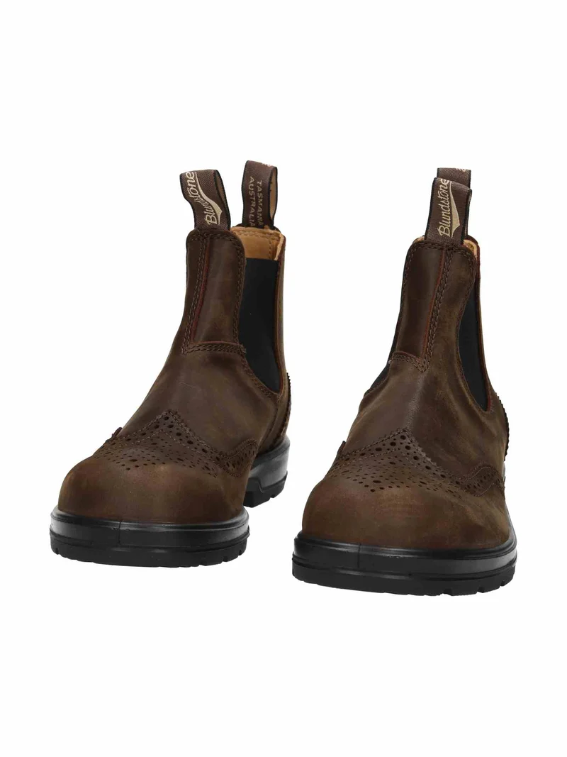 2444 Women Brogued Leather antique brown