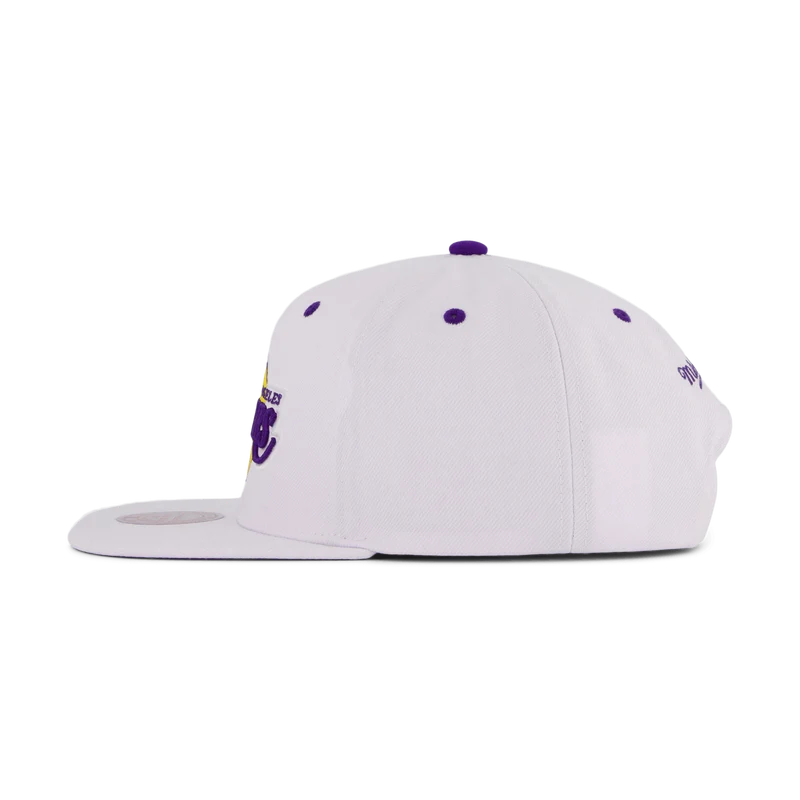 Lakers White Team Color Snapback