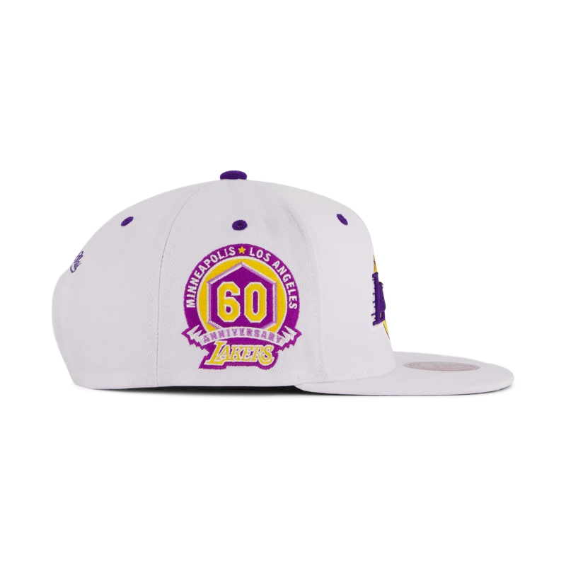 Lakers White Team Color Snapback