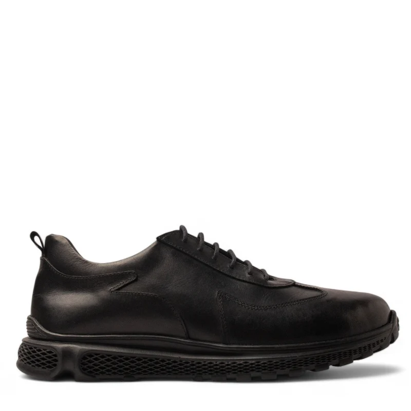 Men Black Leather Shoe #4774
