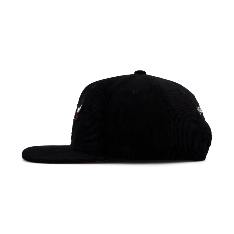 Bulls Black Cord Snapback
