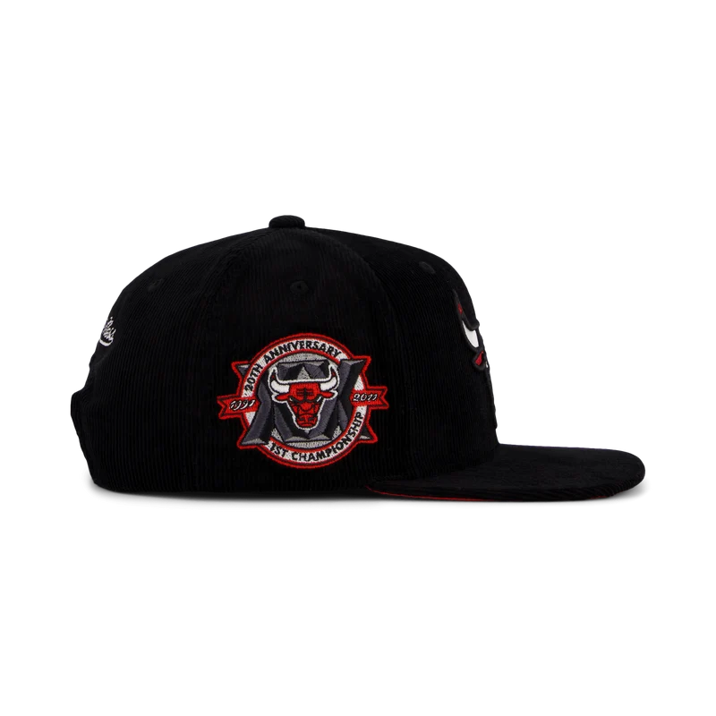 Bulls Black Cord Snapback