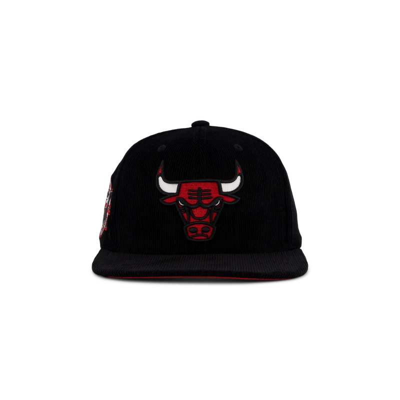 Bulls Black Cord Snapback