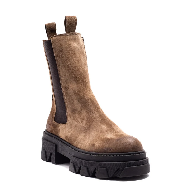 Italian Women Cafe Chamois Halfboot #0090