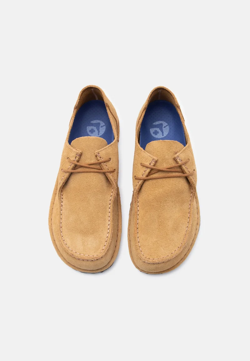 Utti Lace Suede Leather Unisex Narrow cork brown