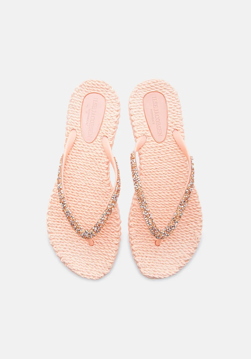 Flip Flop with Glitter soft coral