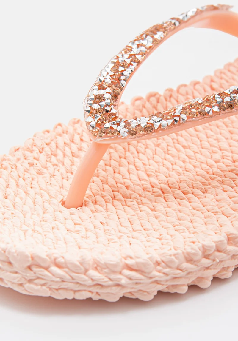 Flip Flop with Glitter soft coral