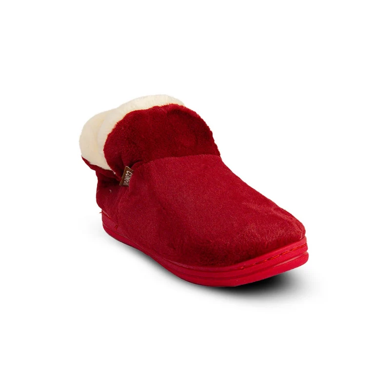 Europeon Union Women Maroon Fur Winter Slipper #2554