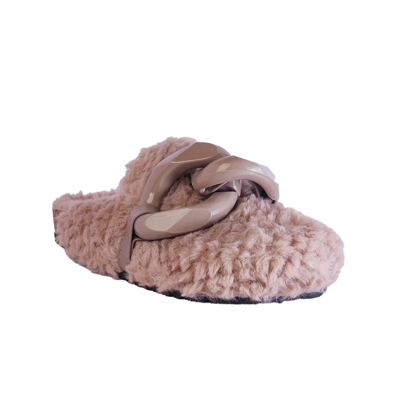 Europeon Union Women Cafe Fur Slipper #2457