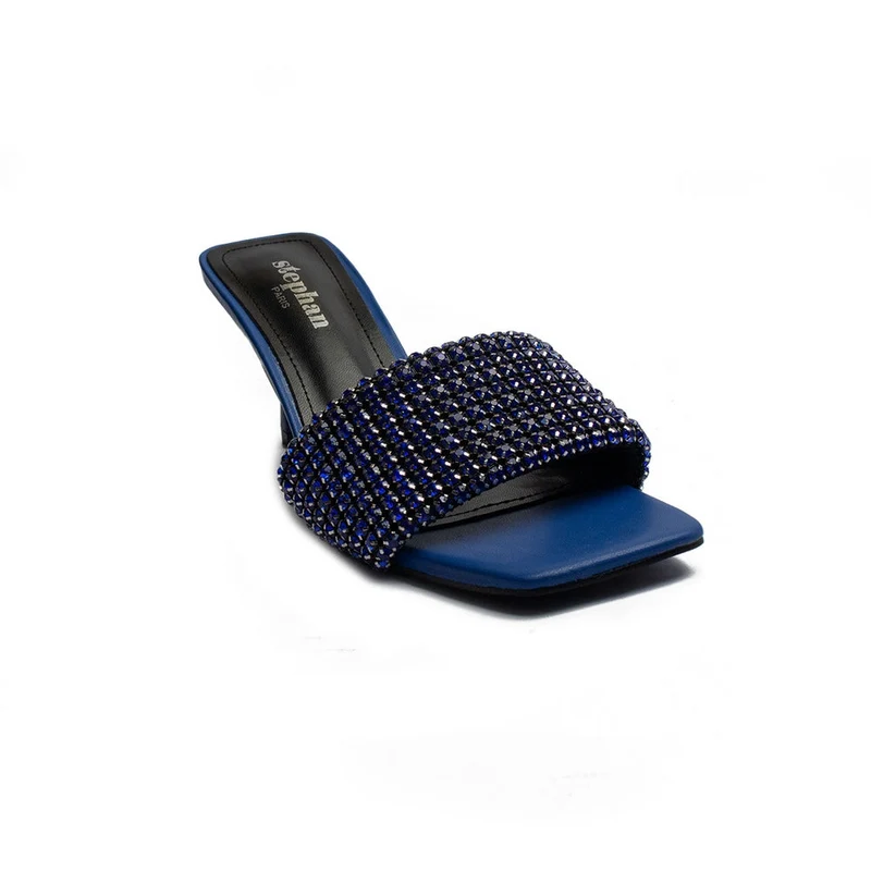 Europeon Union Women Blue Leather Heels #1941